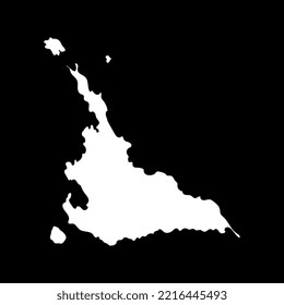 Miyako island map. Vector illustration