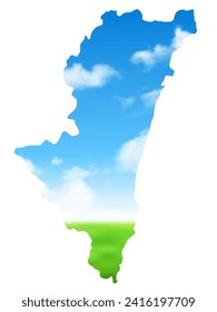 Miyazaki Grassland Landscape Sky Map