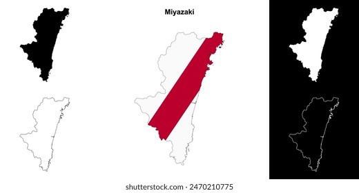 Mapa de la prefectura de Miyazaki