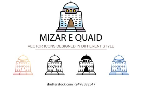 Mizar E Quaid icon design with white background stock illustration