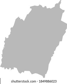 Mizoram indian state map. Light gray background. Business concepts graphics design.