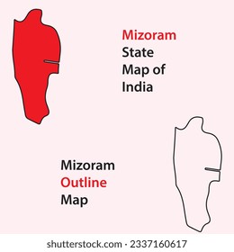 mapa del estado de mizoram en india