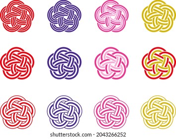 Mizuhiki decoration of plum knot set
"Mizuhiki" is a traditional Japanese decoration