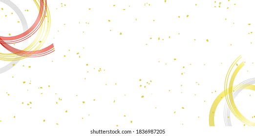 Mizuhiki decoration and white background with Gold powder
"Mizuhiki" is a traditional Japanese decoration