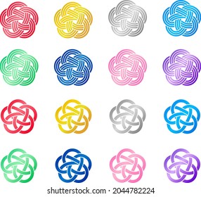 Mizuhiki of plum knot Color variation set
"Mizuhiki" is a traditional Japanese decoration