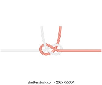 Mizuhiki vector illustration. Japanese style material.