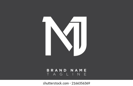 MJ Alphabet letters Initials Monogram logo JM, M and J