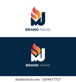 Logotipo de MJ Flame para la marca
