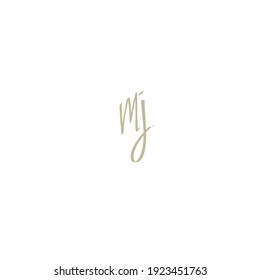 mj initial handwriting 
mj handwritten logo for identity