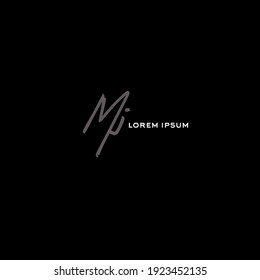 mj initial handwriting 
mj handwritten logo for identity