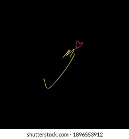 Mj Initial handwriting logo vector