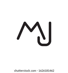 MJ initial letter logo template vector icon design