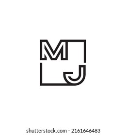 Cartas iniciales del logotipo de MJ en un diseño profesional de alta calidad que se imprimirán en cualquier medio de impresión