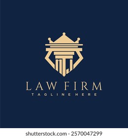 MJ initial monogram logo for lawfirm vector design