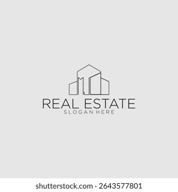 MJ initial monogram logo for real estate with luxury building style