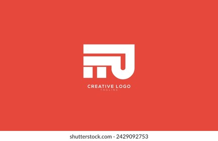 MJ JM Abstraktes anfängliches Monogramm-Buchstaben-Alphabet-Logo-Design