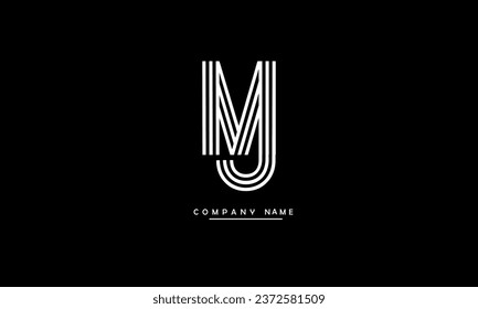 MJ, JM Abstract Letters Logo Monogram