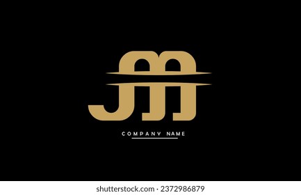 MJ, JM Abstract Letters Logo Monogram