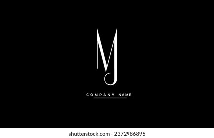 MJ, JM Abstract Letters Logo Monogram