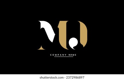 MJ, JM Abstract Letters Logo Monogram