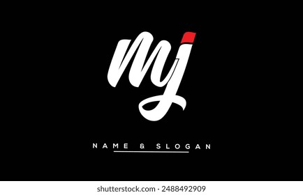 MJ, JM Abstract Letters Logo Monogram