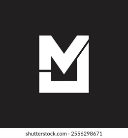 MJ or JM creative letter modern unique line art logo pattern, vector design template and initial elegant letter logo design.
