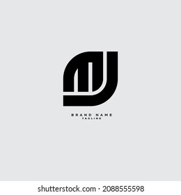 MJ, JM Letter logo design template