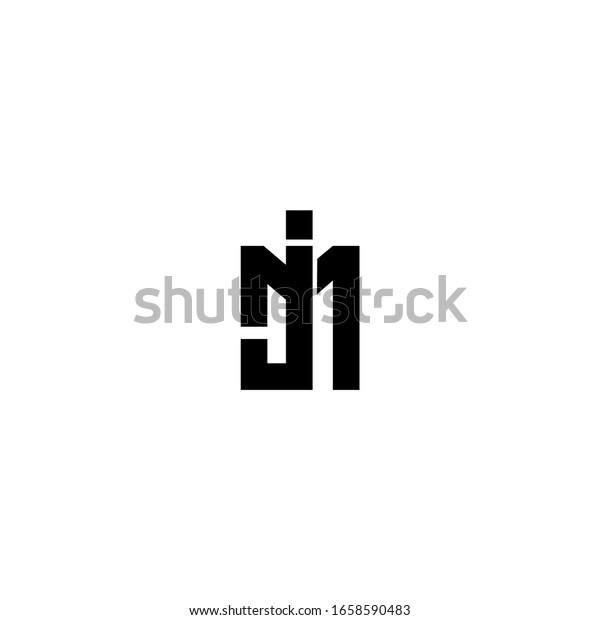 MJ JM 문자 로고 디자인 벡터 스톡 벡터(로열티 프리) 1658590483