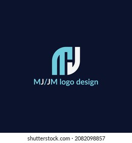 MJ or JM logo design vector