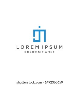 MJ or JM Logo Monogram Icon Vector Template