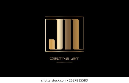 MJ, JM, M, J abstract letters logo monogram
