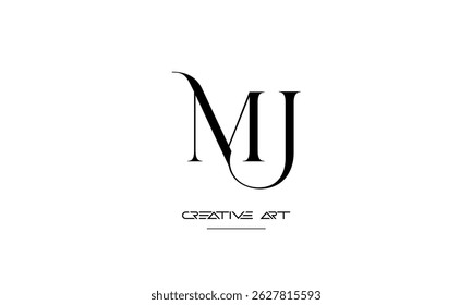 MJ, JM, M, J letras abstratas monograma de logotipo