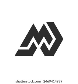 Logo de la letra MJ, logo del alfabeto MJ, logo de las iniciales