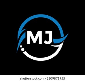 MJ letter logo design with a circle shape. MJ circle and cube shape logo design. MJ monogram, business, real estate logo. MJ Logo design with unique and simple design.