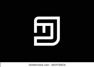 MJ-Brief-Logo-Design auf luxuriösem Hintergrund. JM monogram initialisiert das Logo-Konzept für Buchstaben. MJ Icon Design. JM elegantes und professionelles weißes Buchstabensymbol-Design auf schwarzem Hintergrund.  MJ JM J