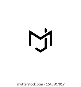 Mj Letter Logo Design Polygon Monogram Stock Vector (Royalty Free ...