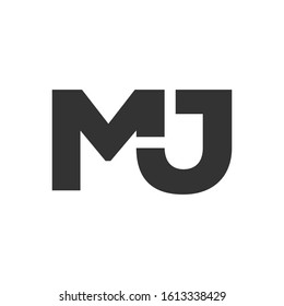 Mj letter logo design Vector template.