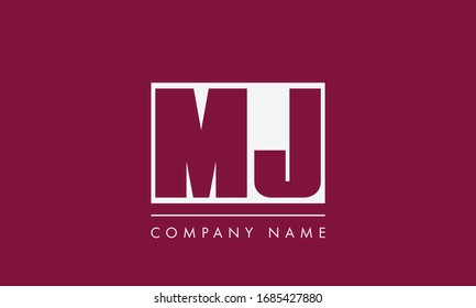 Diseño del logotipo de la carta MJ. Ilustración vectorial del logotipo de la letra MJ - Vector
