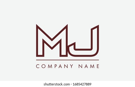 Logo-Design für MJ-Buchstaben. MJ-Brief-Logo, Vektorgrafik - Vektorgrafik
