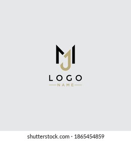 MJ Letter Logo Design. MJ letter logo Vector Illustration - Vector