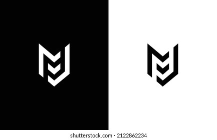 MJ Letter Logo Design. MJ letter logo Vector Illustration - Vector