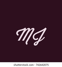 MJ Letter Logo, Icon, Vector element design
