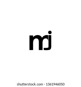 mj letter logo vector