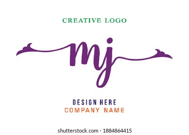MJ lettering logo is simple, easy to understand and authoritative