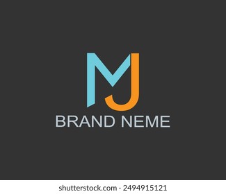 MJ logo design  template Free vector