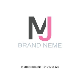 MJ logo design  template Free vector