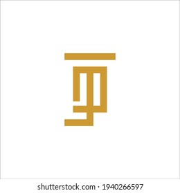 MJ logo design vector sign 