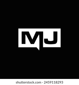 MJ logo. MJ set , M J design. White MJ letter. MJ, M J letter logo design.