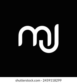 MJ logo. MJ set , M J design. White MJ letter. MJ, M J letter logo design.