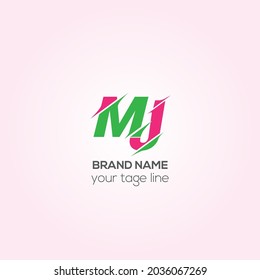 Icono de concepto de Logotipo MJ. Diseño de logotipo creativo